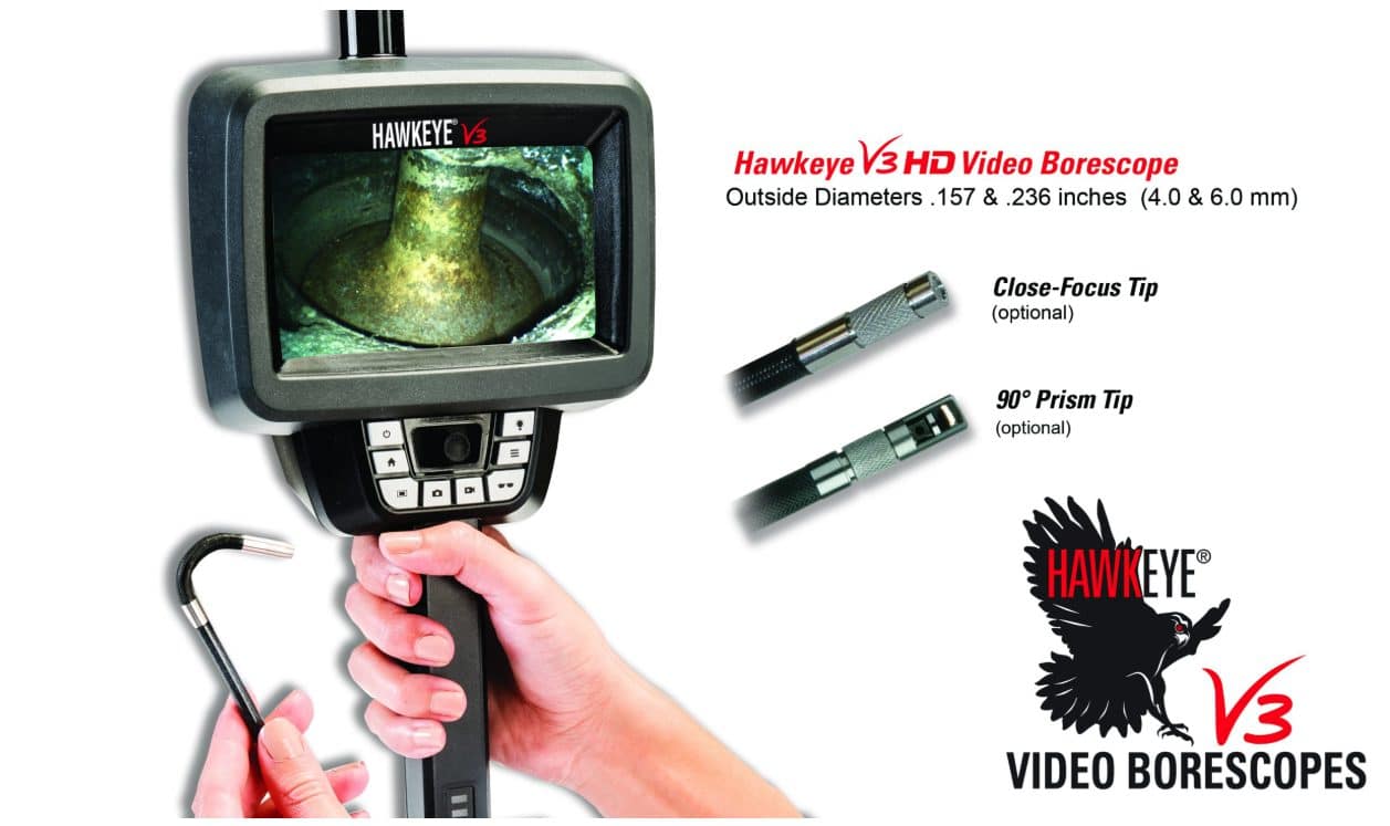 New Hawkeye® V3 HD Video Borescopes