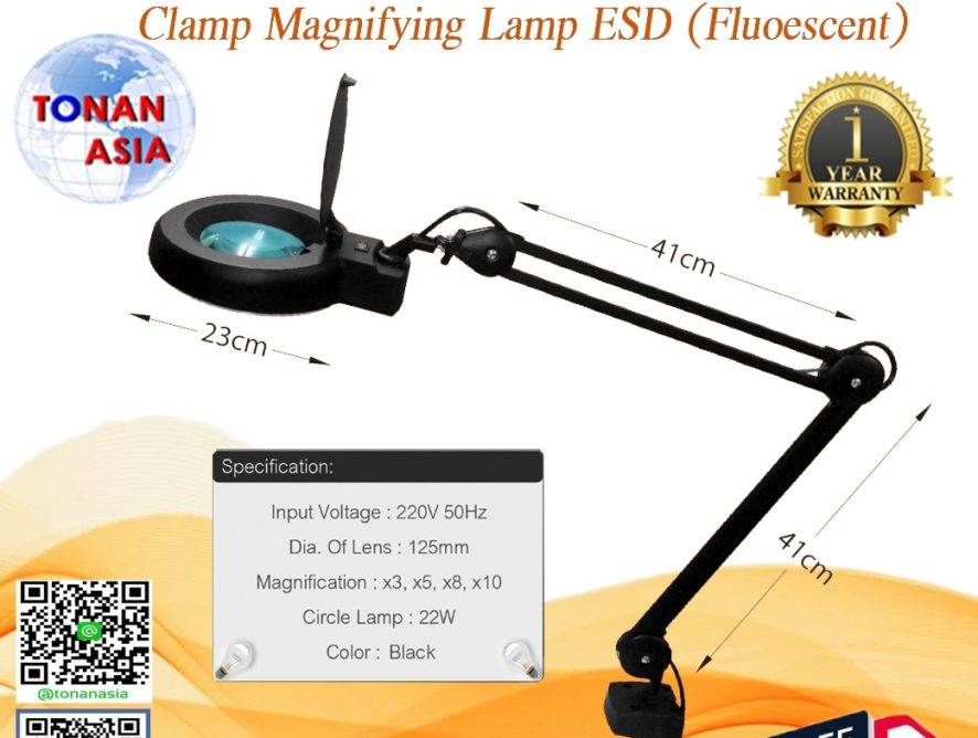 ESD Clamp Magnifying Lamp