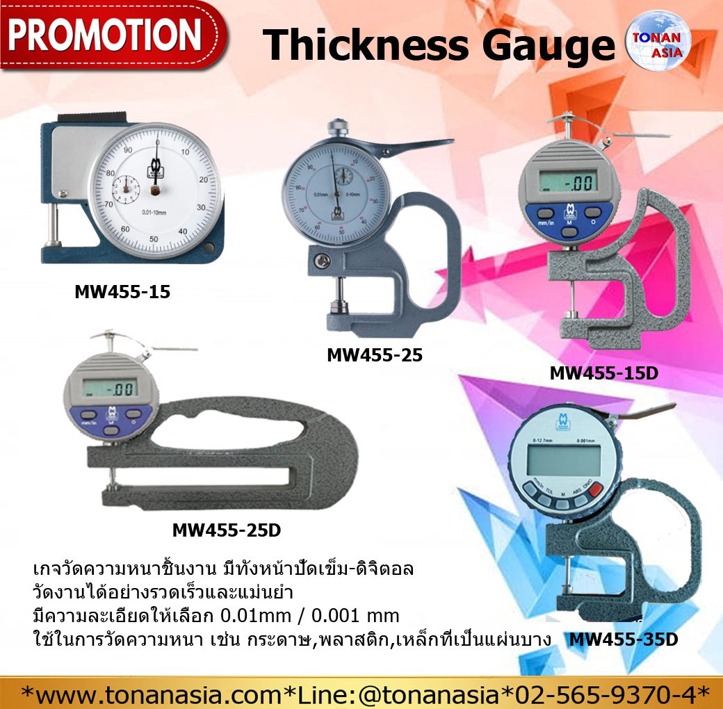 เกจวัดความหนาแบบหนีบ Thickness Gauge