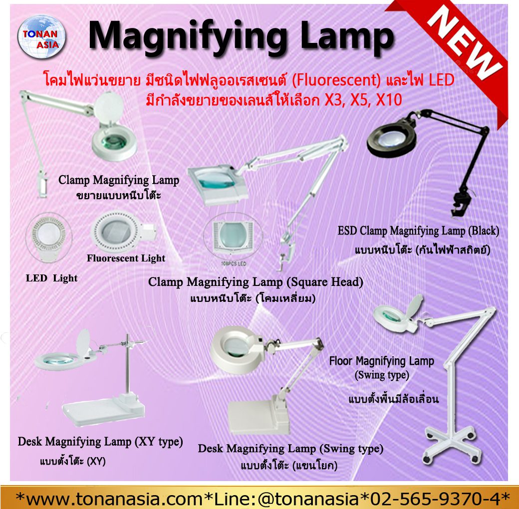 Magnifying Lamp โคมไฟแว่นขยาย