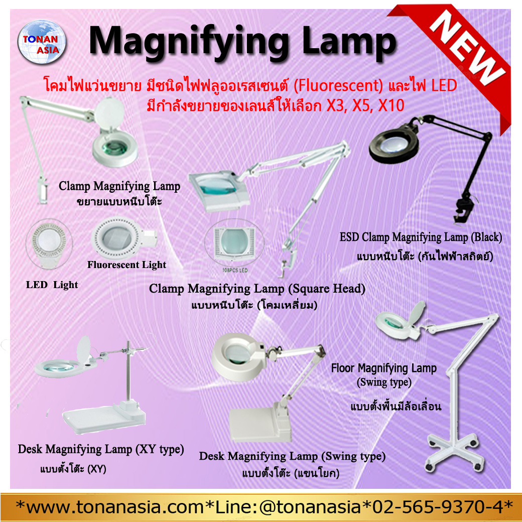 Magnifying Lamp โคมไฟแว่นขยาย