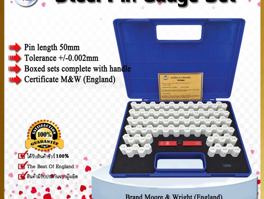 พินเกจเซ็ต Moore&Wright Steel Pin Gauge Set MW725