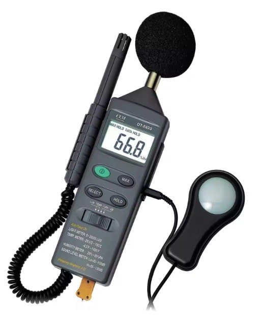 CEM DT-8820 Handheld 4 in 1 Multifunction Environment Meter