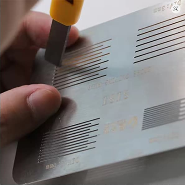 Cross Cut Rule (China) เครื่องทดสอบการยึดติดผิวสี 4in1 cross-hatch plate
