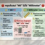 หยุดสับสน! "Mil" ไม่ใช่ "Millimeter"