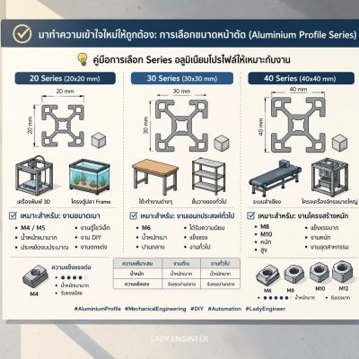 การเลือกขนาดหน้าตัด (Series) ของอลูมิเนียมโปรไฟล์ให้ถูกต้อง
